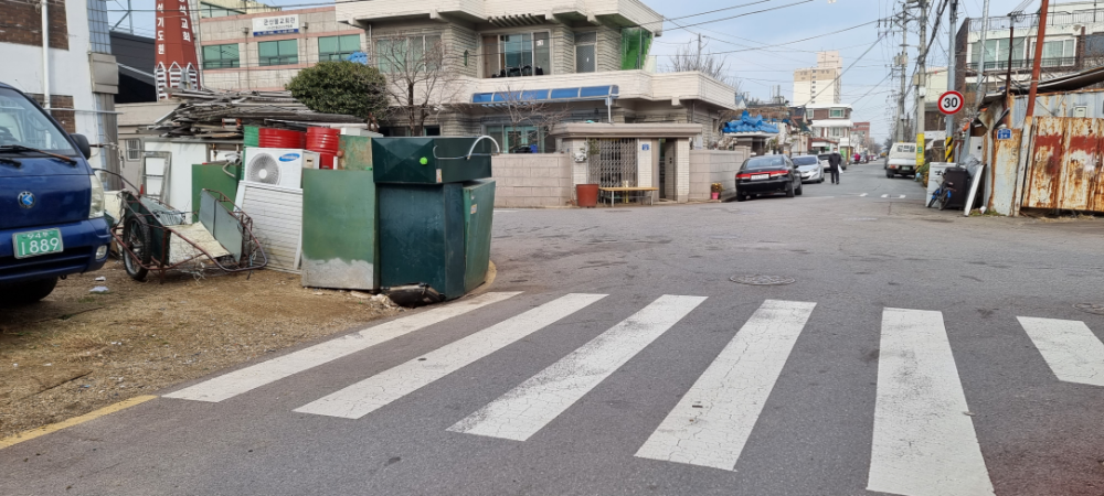 경포초교 뒤 사거리(고물상 앞)