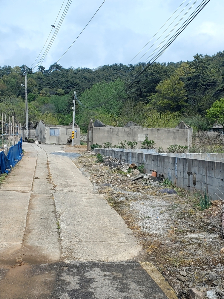 마을안에 흉물스런 양어장 시설물