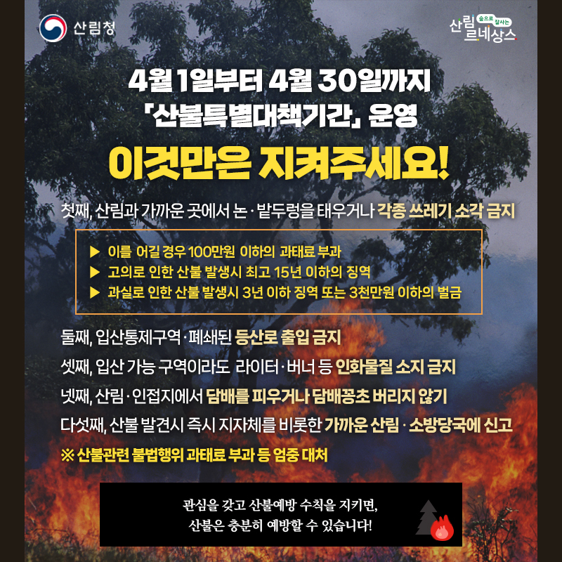 산불특별대책기간당부사항포스터