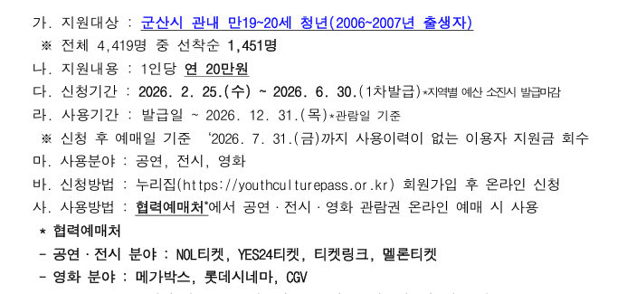 청년문화예술패스