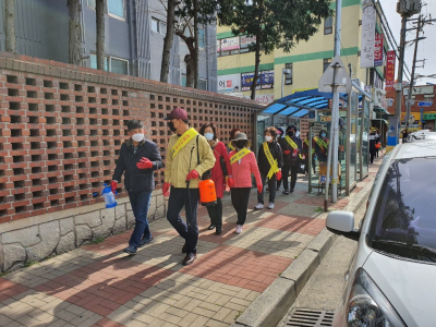 삼학동주민센터, 자생단체 합동 코로나19 방역활동 실시