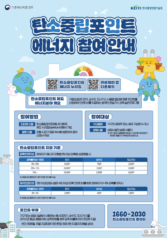 탄소중립포인트에너지포스터
