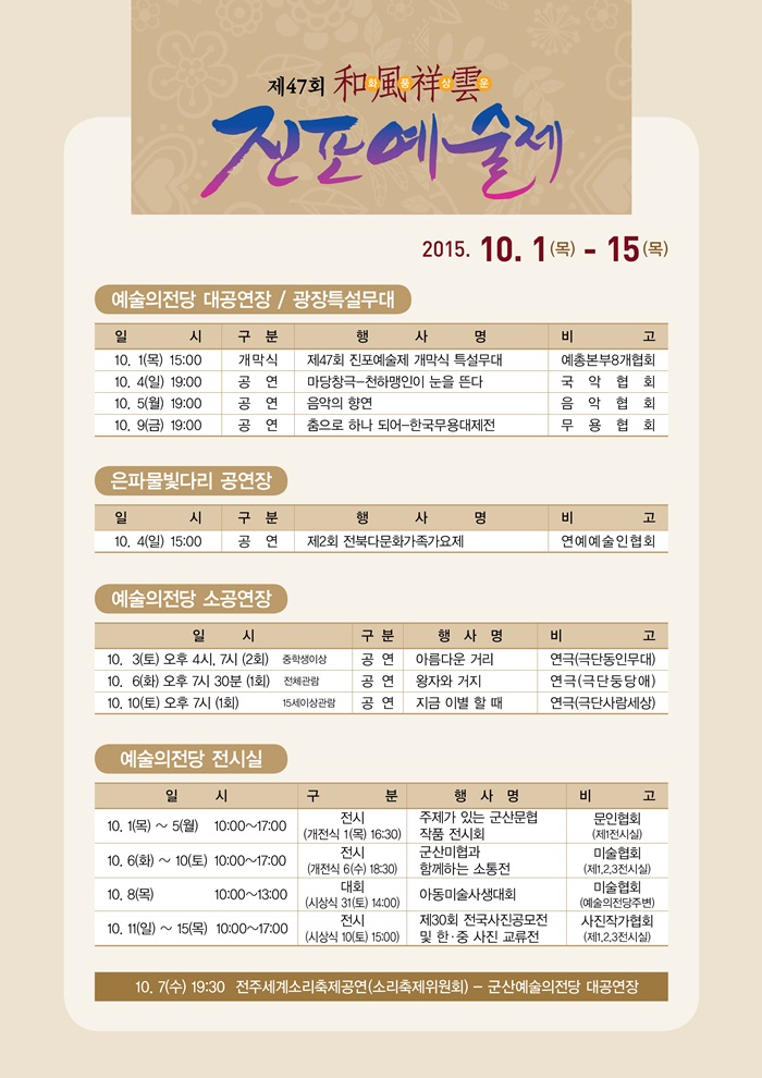 제47회 진포예술제 개막식